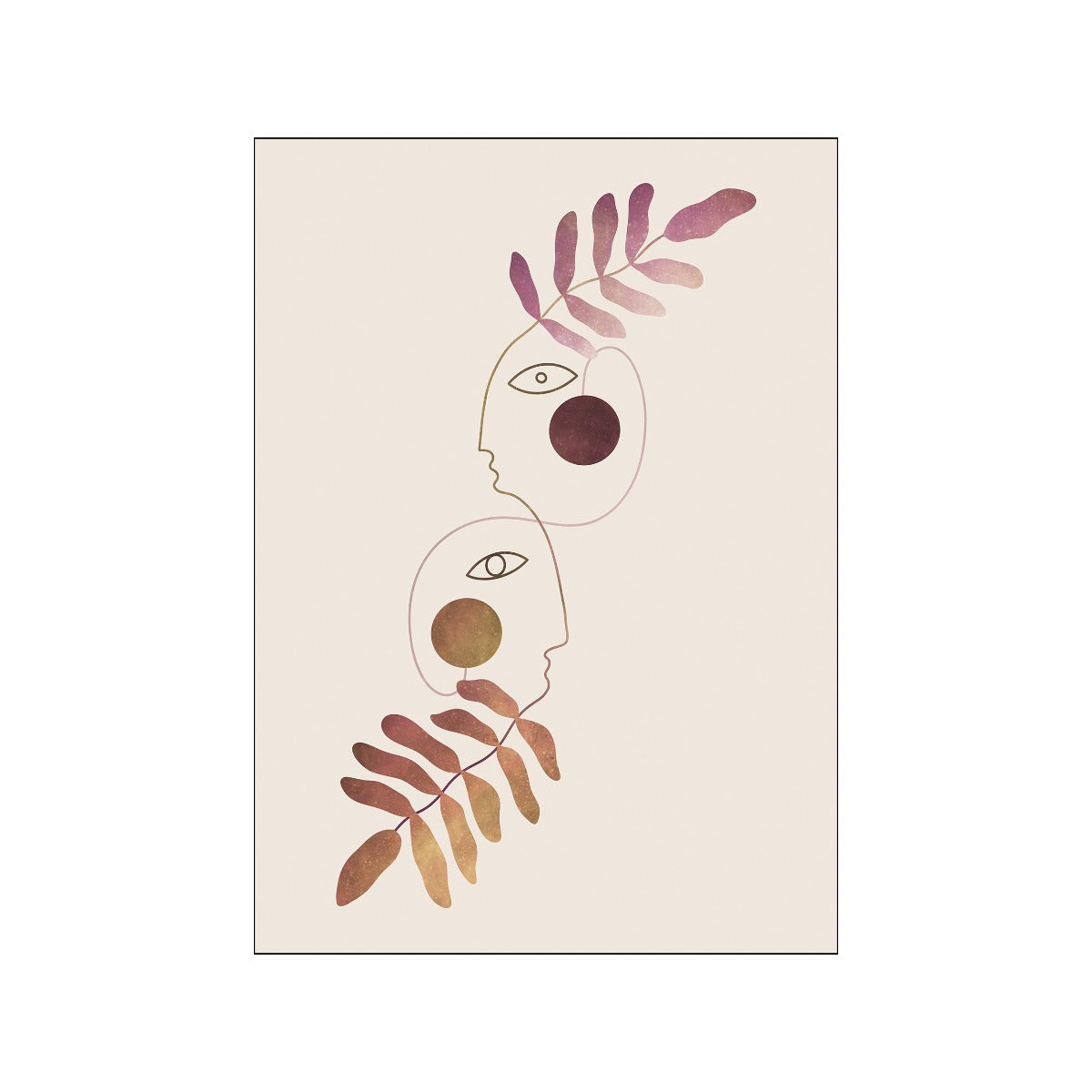 Poster & Frame Shatha Al Dafai plakat, to grow together - 30x40 cm. - Bahne